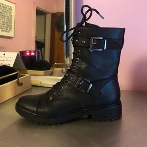 Guess combat boot black